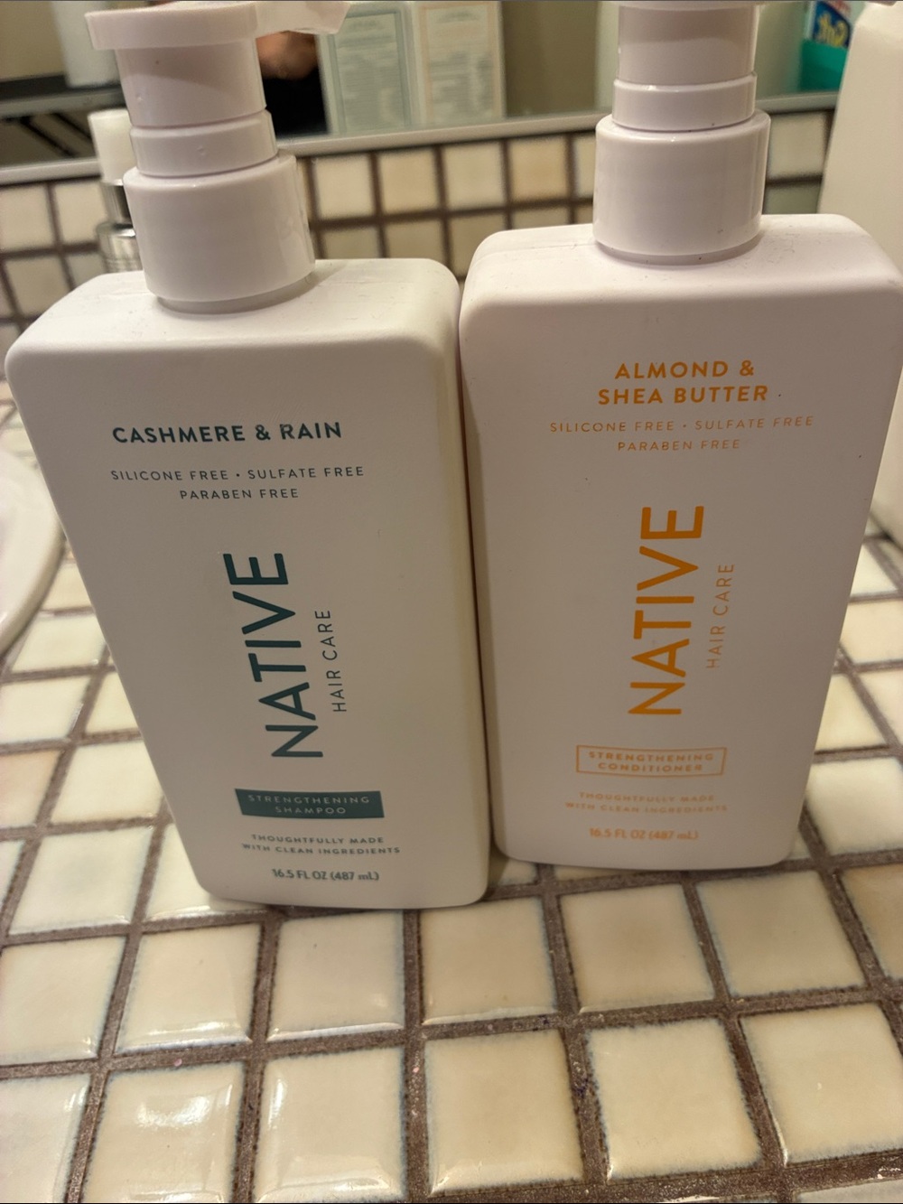 Native Body Wash Duo in White with Teal and Orange Accents